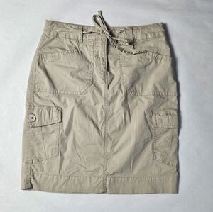 Cleo Khaki Cargo Skirt with Pockets Size Small